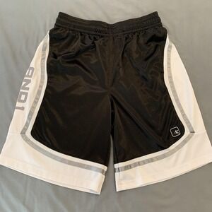AND1 Shorts Mens Medium Black White Athletic Basketball Pockets Polyester Logo M